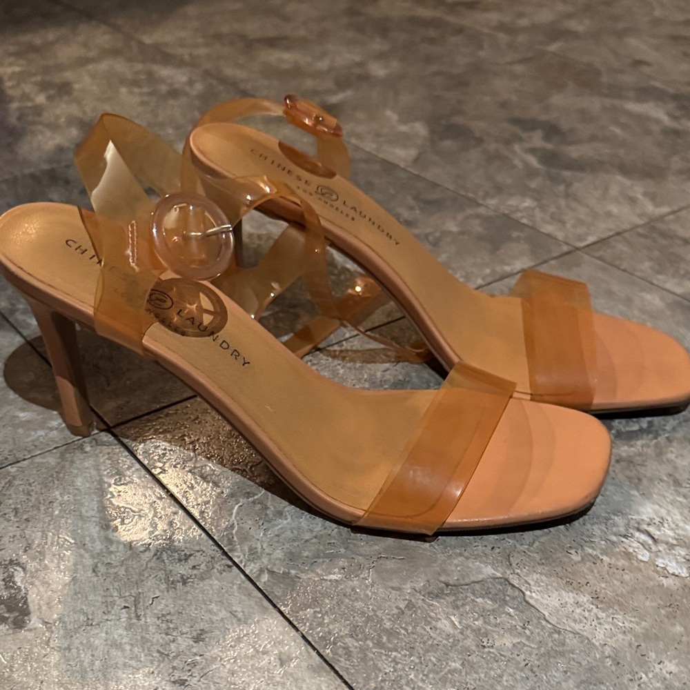 🍑Chinese Laundry Transparent peach Heels - Picture 4 of 8